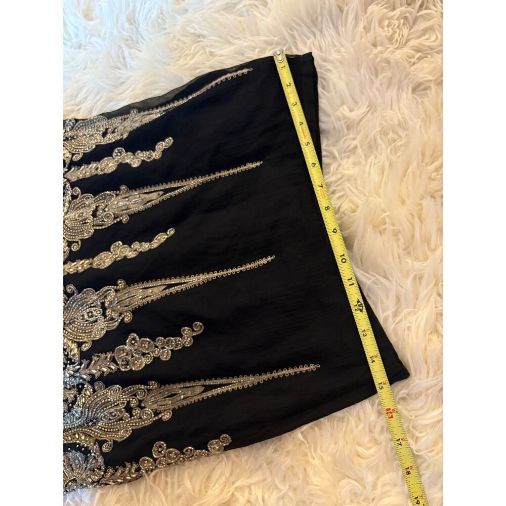 Ralph Lauren Beaded Embellished Formal Skirt Black Gold Embroidered Vintage $3K - Picture 5 of 16